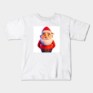 AI Art Saint Nicholas Santa Claus Abstract Expressionism Effect Kids T-Shirt